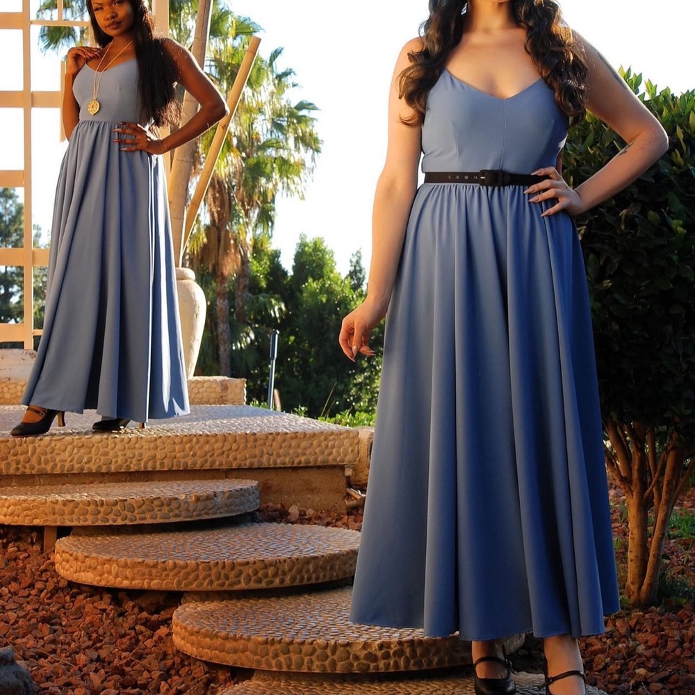 NWT Pinup Girl Blue Smoke Amalie Maxi size Medium